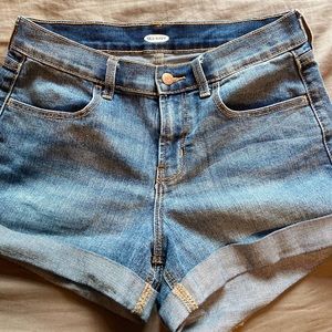 Non ripped high waisted jean shorts